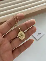 14K Xuping Seri Allah Yazılı Plaka Kolye 3