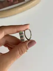 14K Xuping Seri Renkli Üçgen Küpe 2