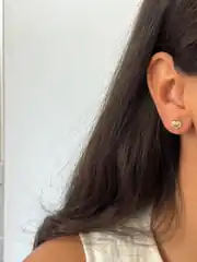 14K Xuping Seri Minimal Taşlı Kalp Küpe 2