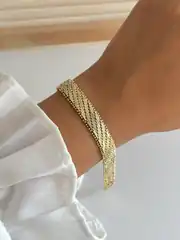14K Xuping Seri Hasır Bileklik Kalın 1