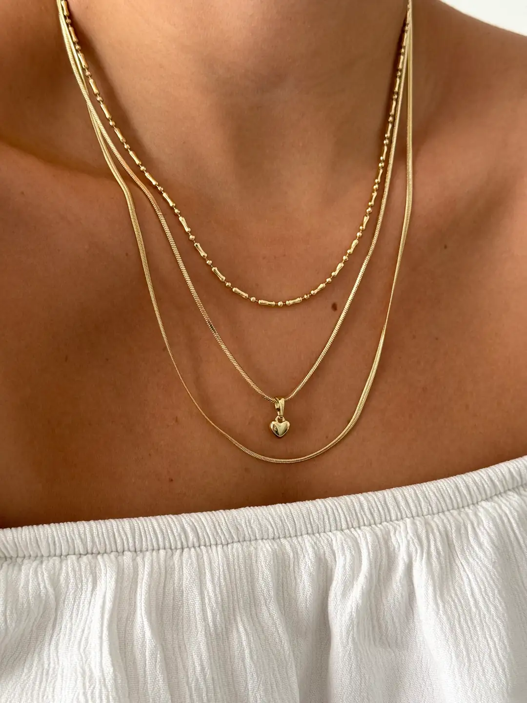 14K Xuping Seri Minimal Bomb Kalp Kolye 50 Cm 3