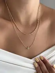 14K Xuping Seri Topçuklu Kemik Kolye 2