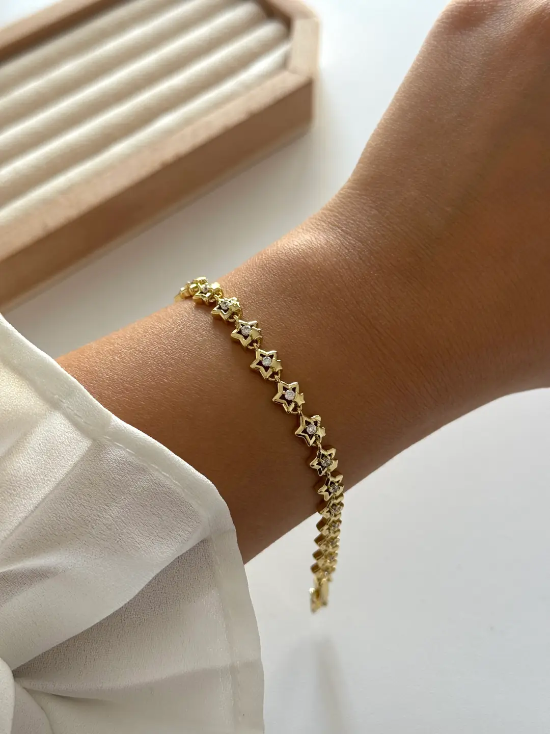 14k xuping seri yavrulu yıldız bileklik 
