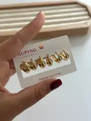 14k xuping seri 3 çift küpe seti  1