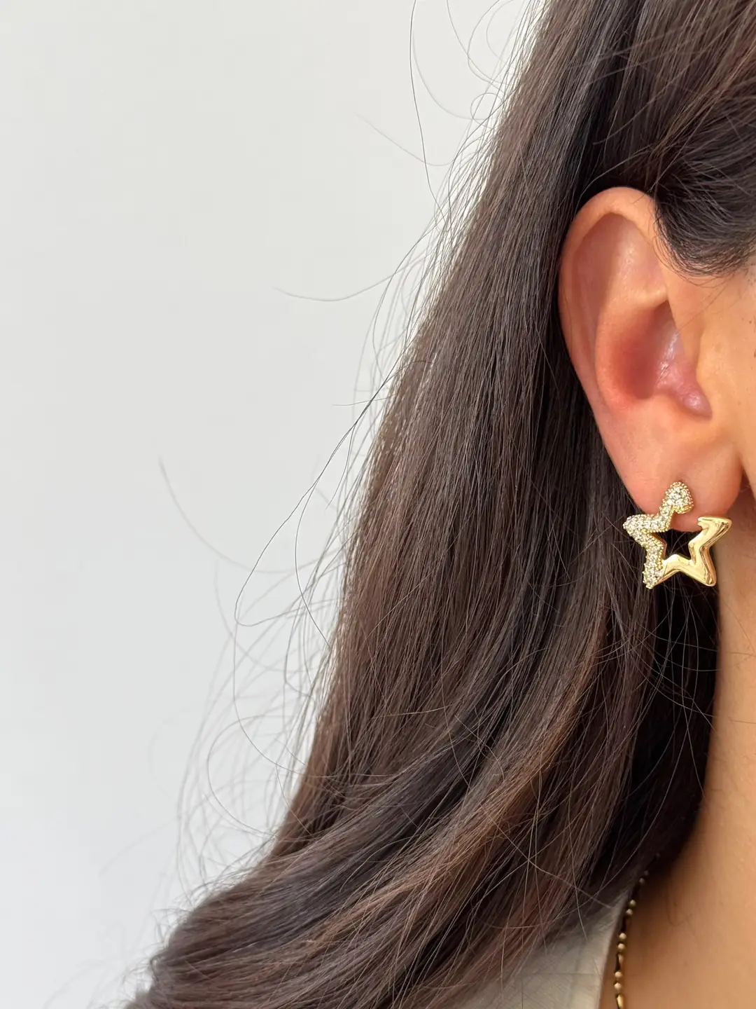 14k xuping seri yıldız küpe 