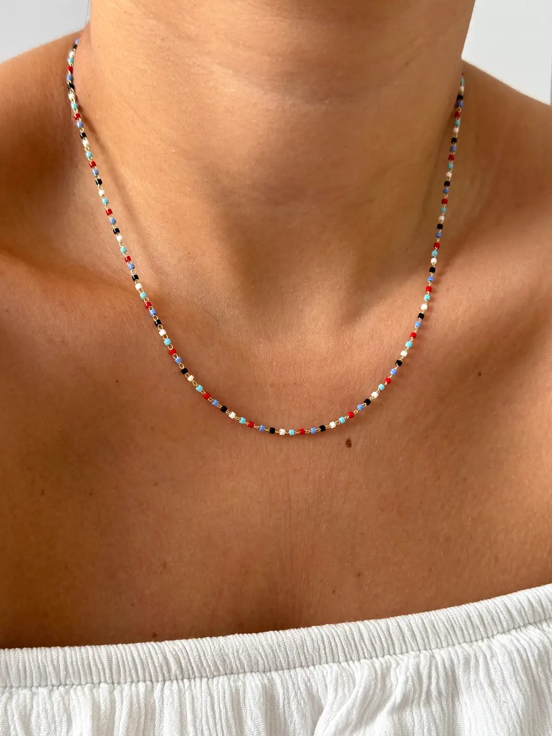 14K Xuping Seri Minimal Boncuk Kolye
