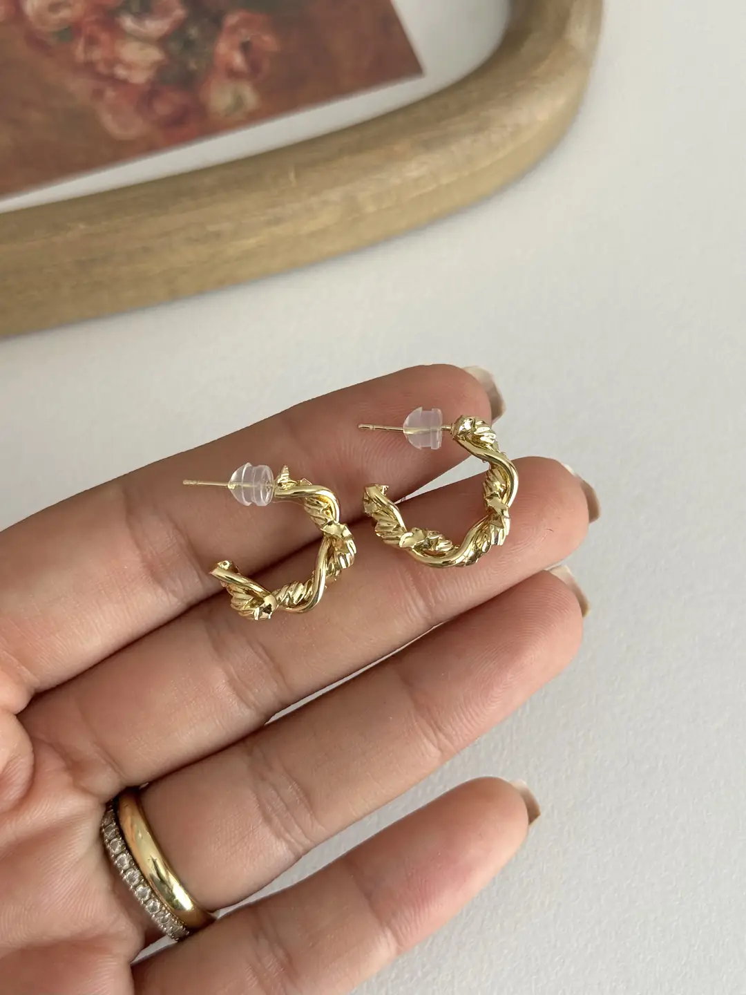 14K Altın Kaplama Küpe