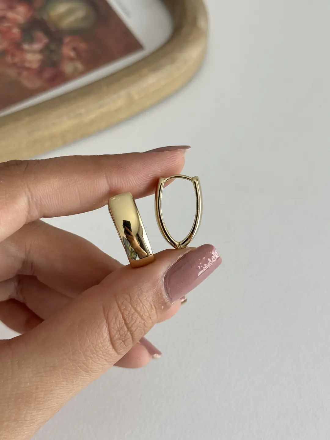 14K Xuping Seri Üçgen Form Basic Küpe