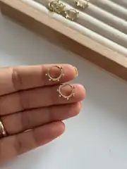 14k Xuping Seri Minimal Küpe Mavi 2