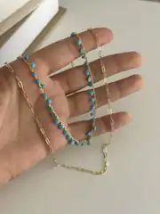 14K Altın Kaplama İkili Kolye 2