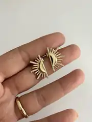 14K Xuping Seri Güneş Küpe 2