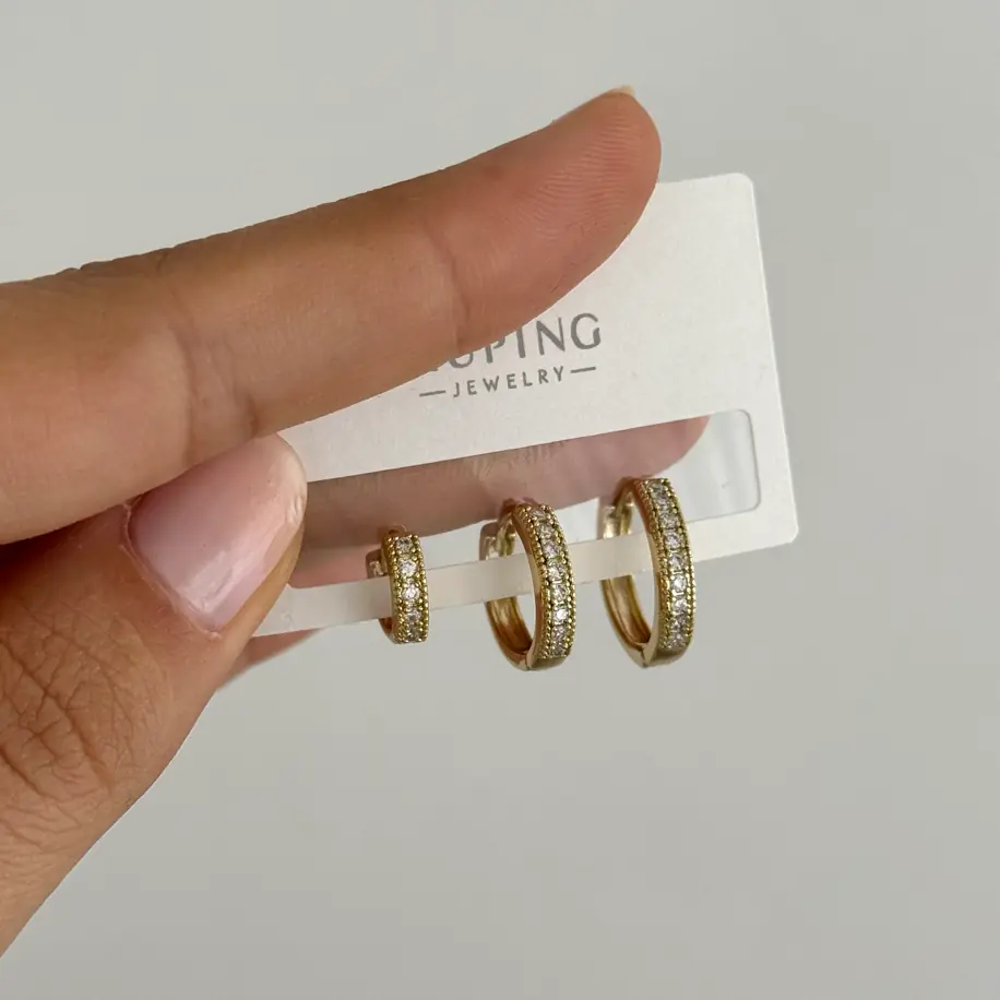 14K Xuping Seri 3Lü Küpe Set