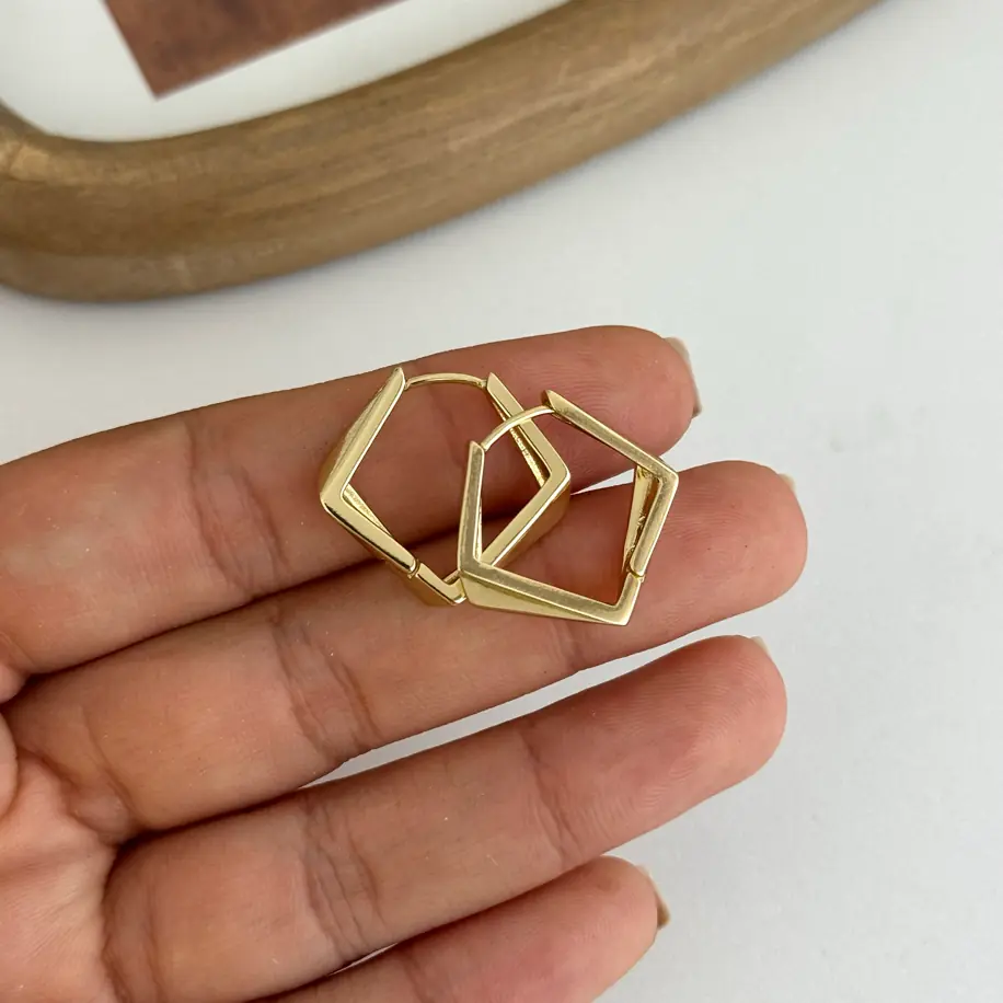 14K Xuping Seri Asimetrik Küpe