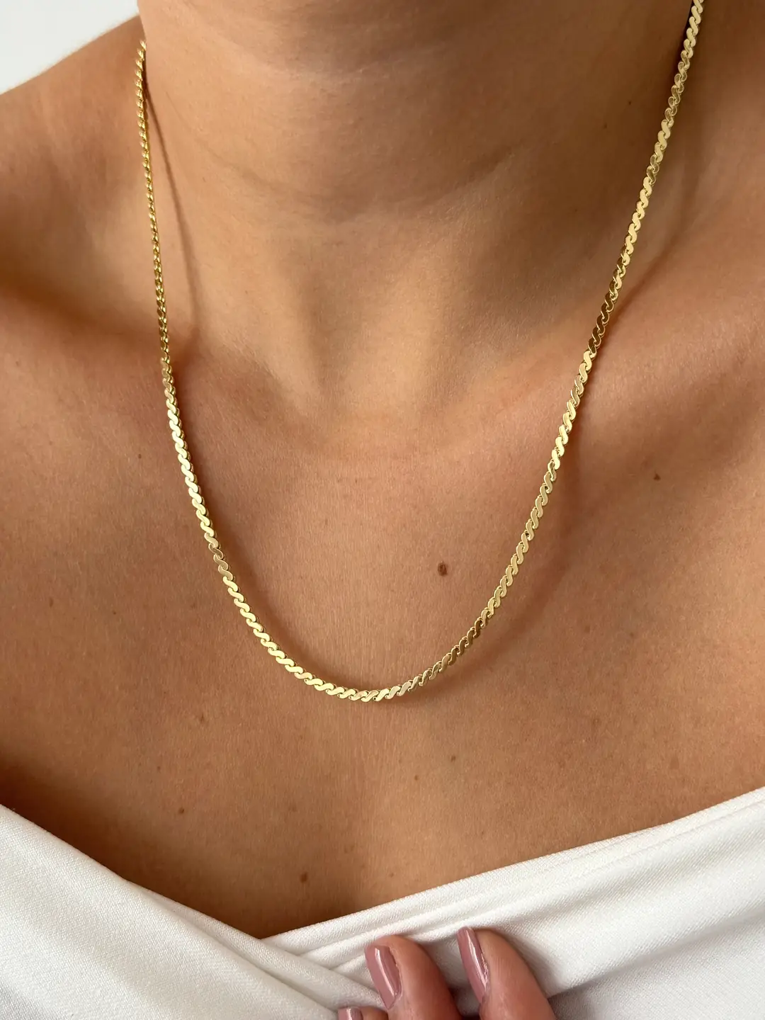 14K Xuping Seri S Kolye 