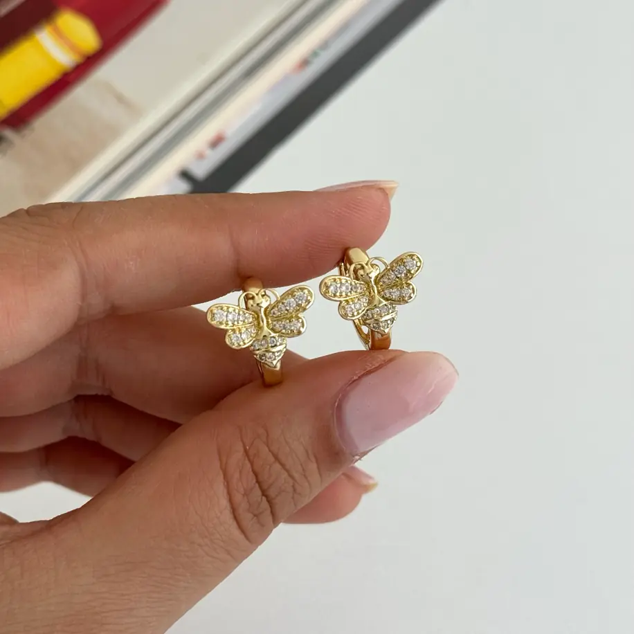 14K Xuping Seri Arı Küpe 1.5 Cm