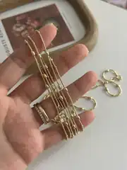 14K Xuping Seri Yassı Dorika Kolye 2