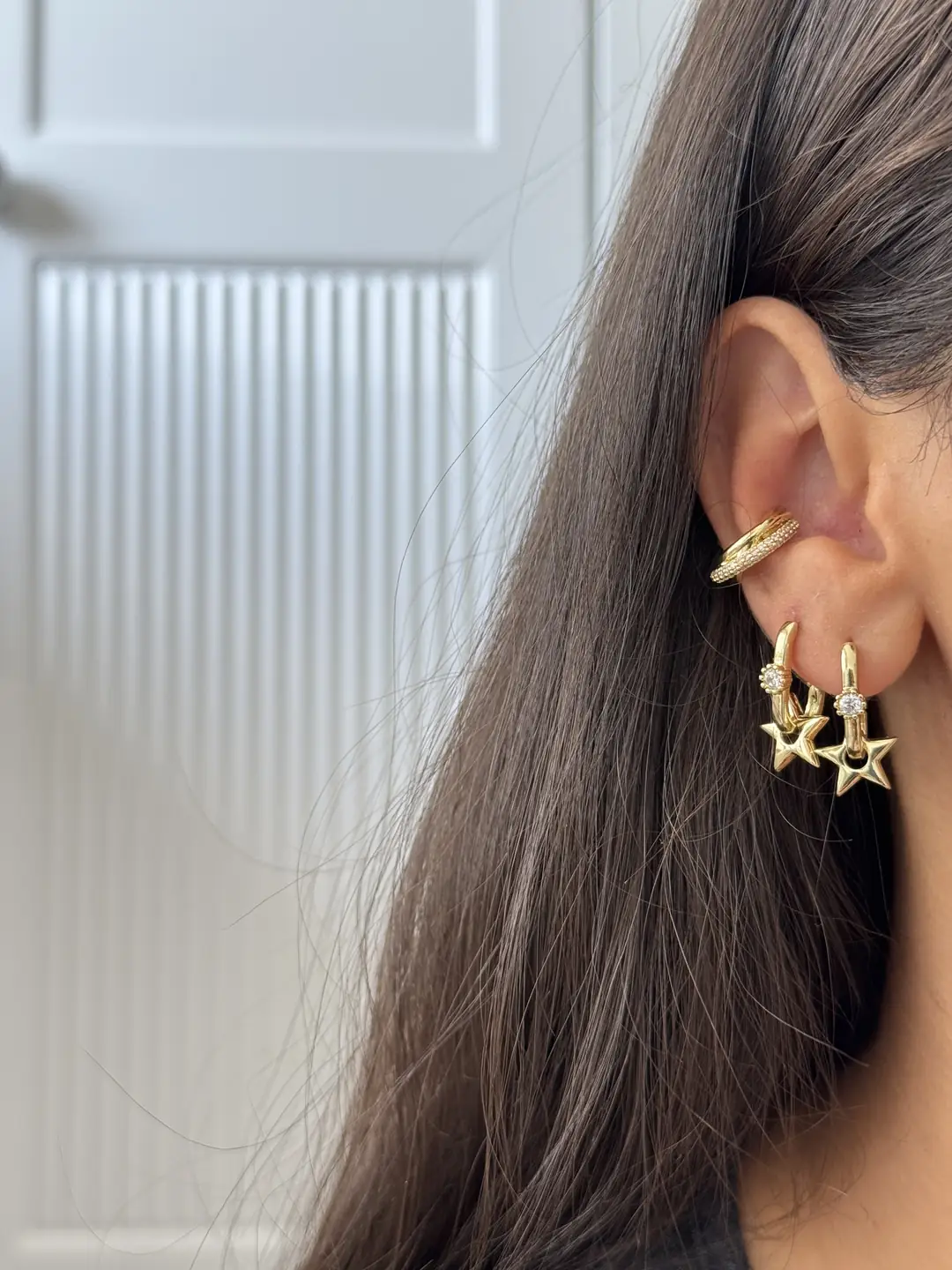 14K Xuping Seri Yıldız Charm Küpe 3