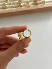 14k xuping seri plaka şerit küpe  2