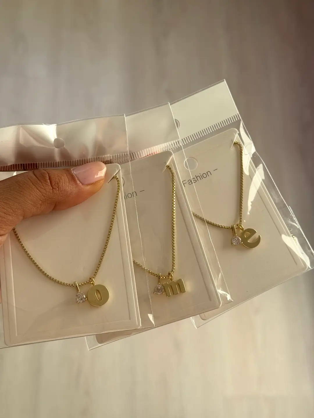 14K Altın Kaplama Tektaş Ve Harf Uçlu Minimal Kolye 7