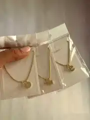 14K Altın Kaplama Tektaş Ve Harf Uçlu Minimal Kolye 7