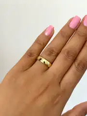 14K Xuping Seri Kenarları Düz Alyans 0.4 Mm 2