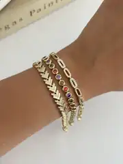 14K Xuping Seri Renkli Sıvama Taş Model Bileklik 2