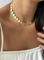 14K Altın Kaplama Pul Kolye 2