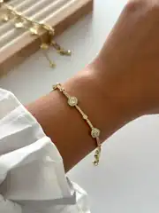 14k xuping seri büyüklü küçüklü su yolu bileklik  2
