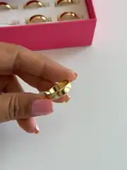 14K Xuping Seri Kenarları Düz Alyans 0.4 Mm 1