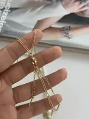 14K Xuping Seri İkili İnci Kolye 2