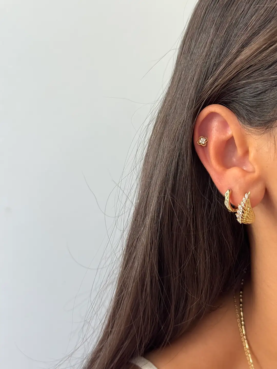 14K Xuping Seri Kanat Küpe