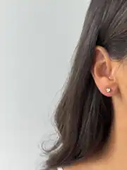 14K Xuping Seri Kalp Taşlı Küpe 0.3 Mm 1