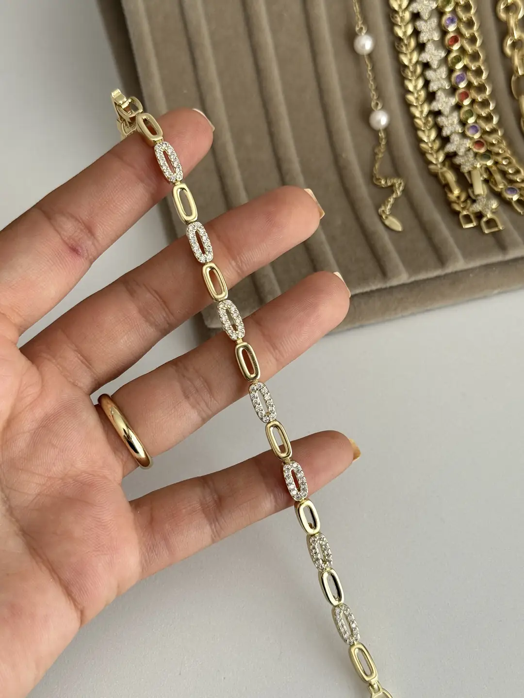 14K Altın Kaplama Bileklik