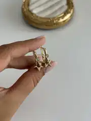 14K Xuping Seri Yıldız Charm Küpe 1