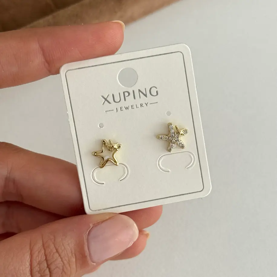 14K Xuping Seri Minimal Yıldız Küpe