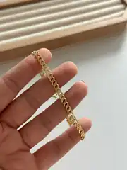 14K Altın Kaplama İnce Gurmet Bileklik  3