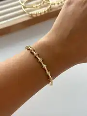14k Xuping Seri 57 Mm Kemik Model Kelepçe Bileklik  1