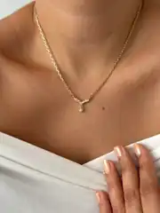 14k xuping seri minimal taşlı kolye  1