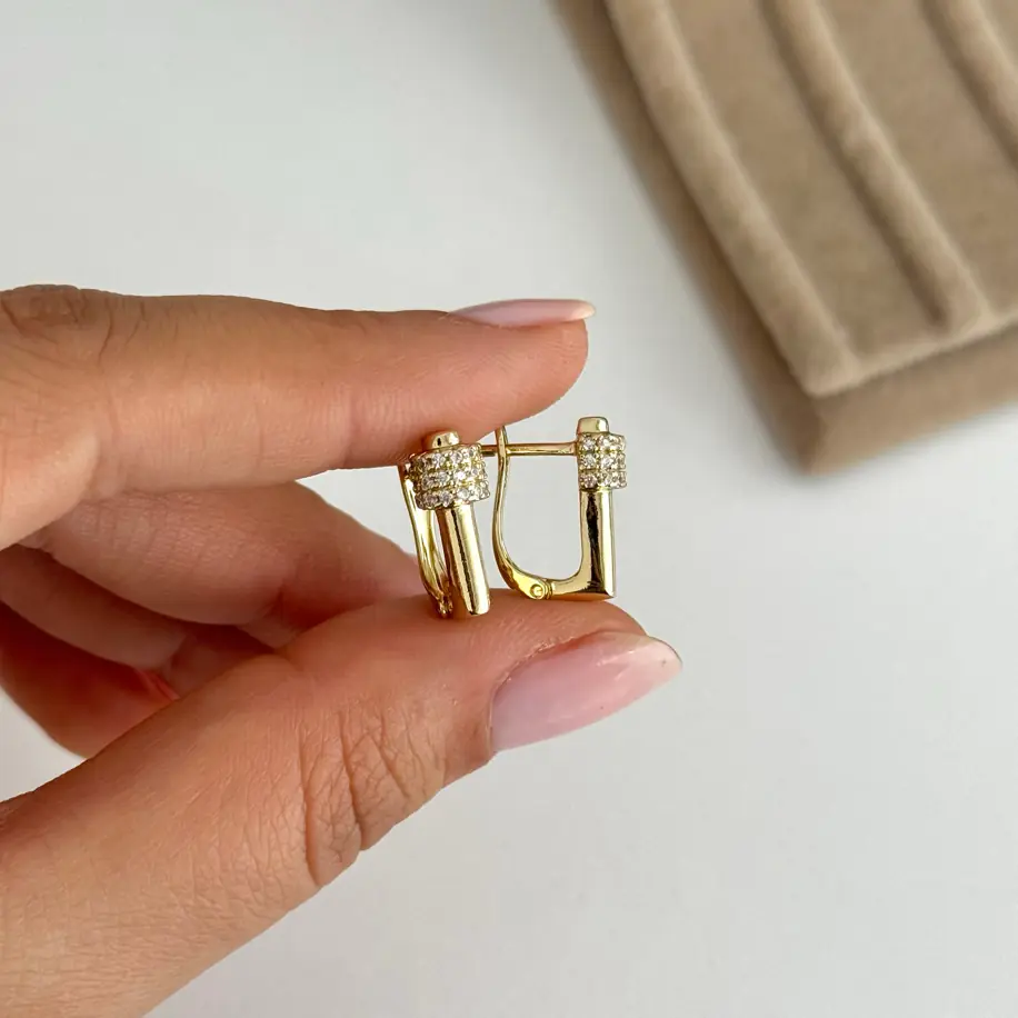 14K Xuping Seri Minimal Küpe