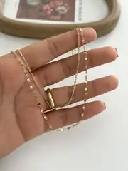 14K Xuping Seri Tek Kilitte Çift Zincir Kol 2