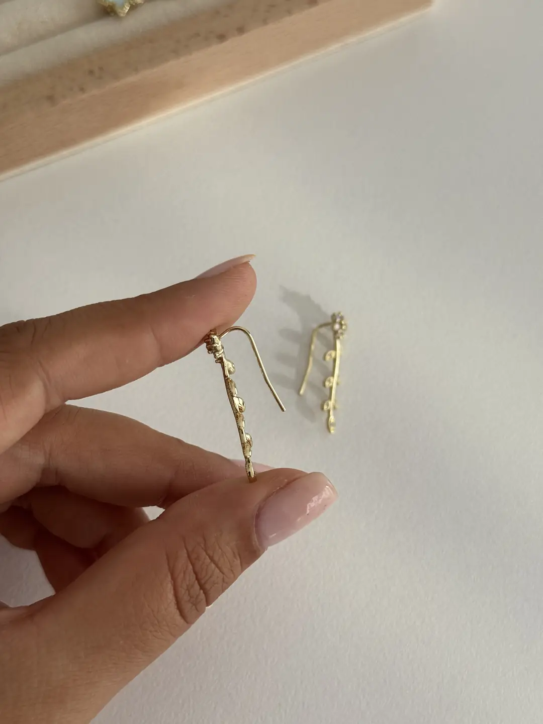 14K Xuping Seri Çiçek Küpe 3