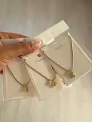 14K Altın Kaplama Tektaş Ve Harf Uçlu Minimal Kolye 6