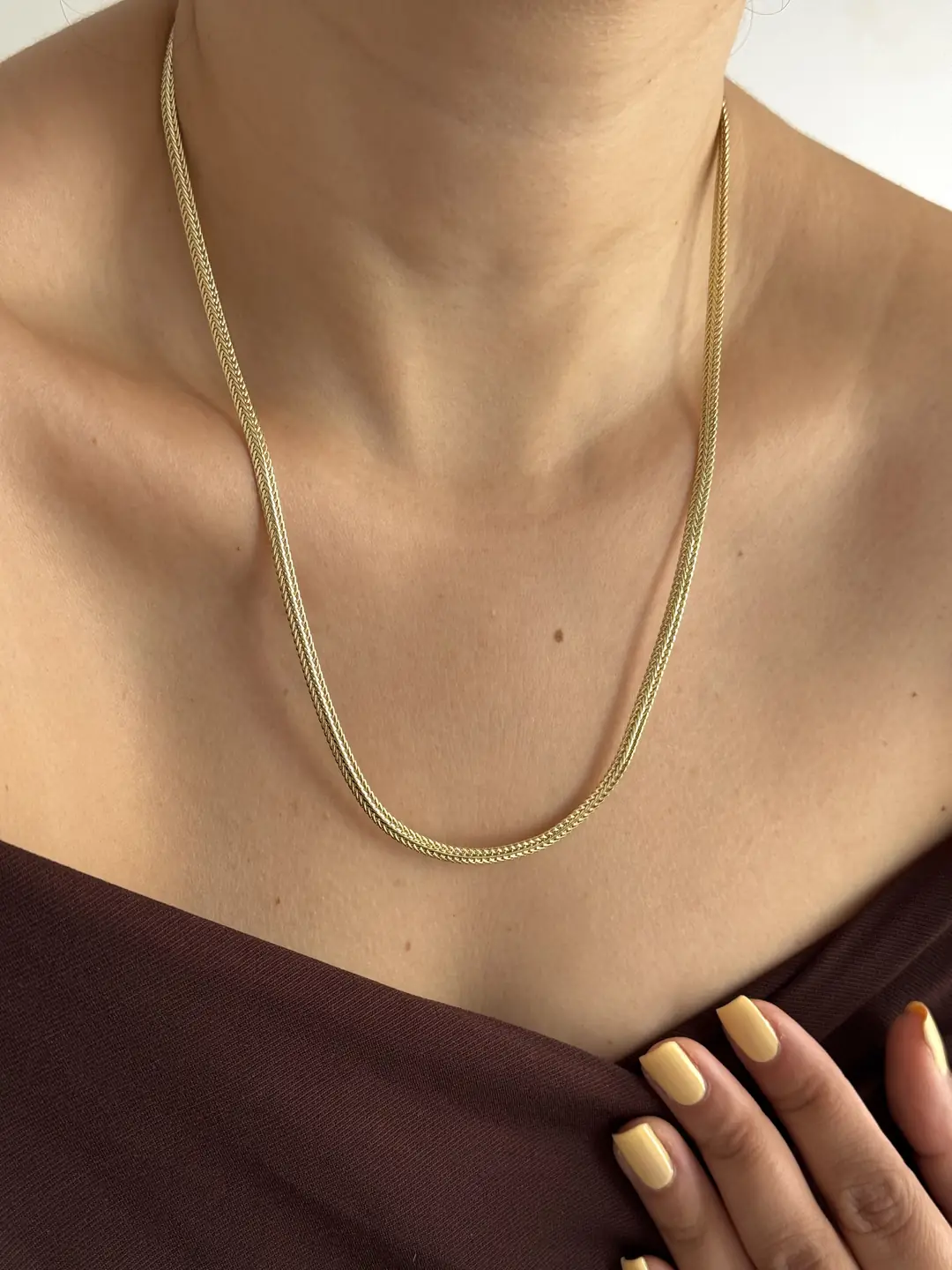 14K Xuping Seri Hasır Kolye 55 Cm