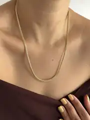 14K Xuping Seri Hasır Kolye 55 Cm 1