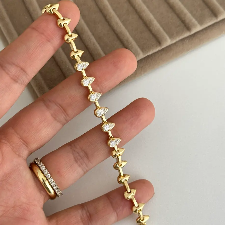 14K Altın Kaplama Damla Bileklik