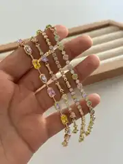 14k xuping seri araları dorika motifli pastel bileklik  2