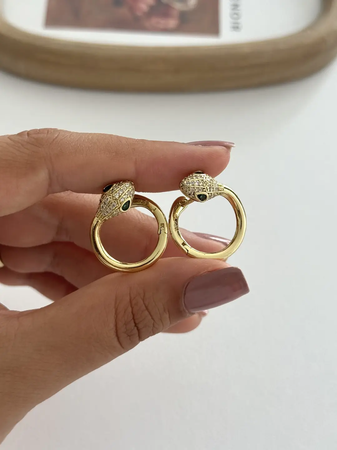 14K Xuping Seri Yılan Küpe 3