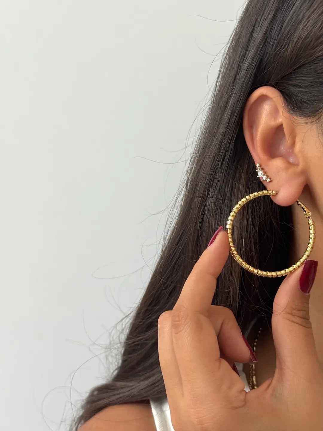 14K Xuping Seri Halka Küpe