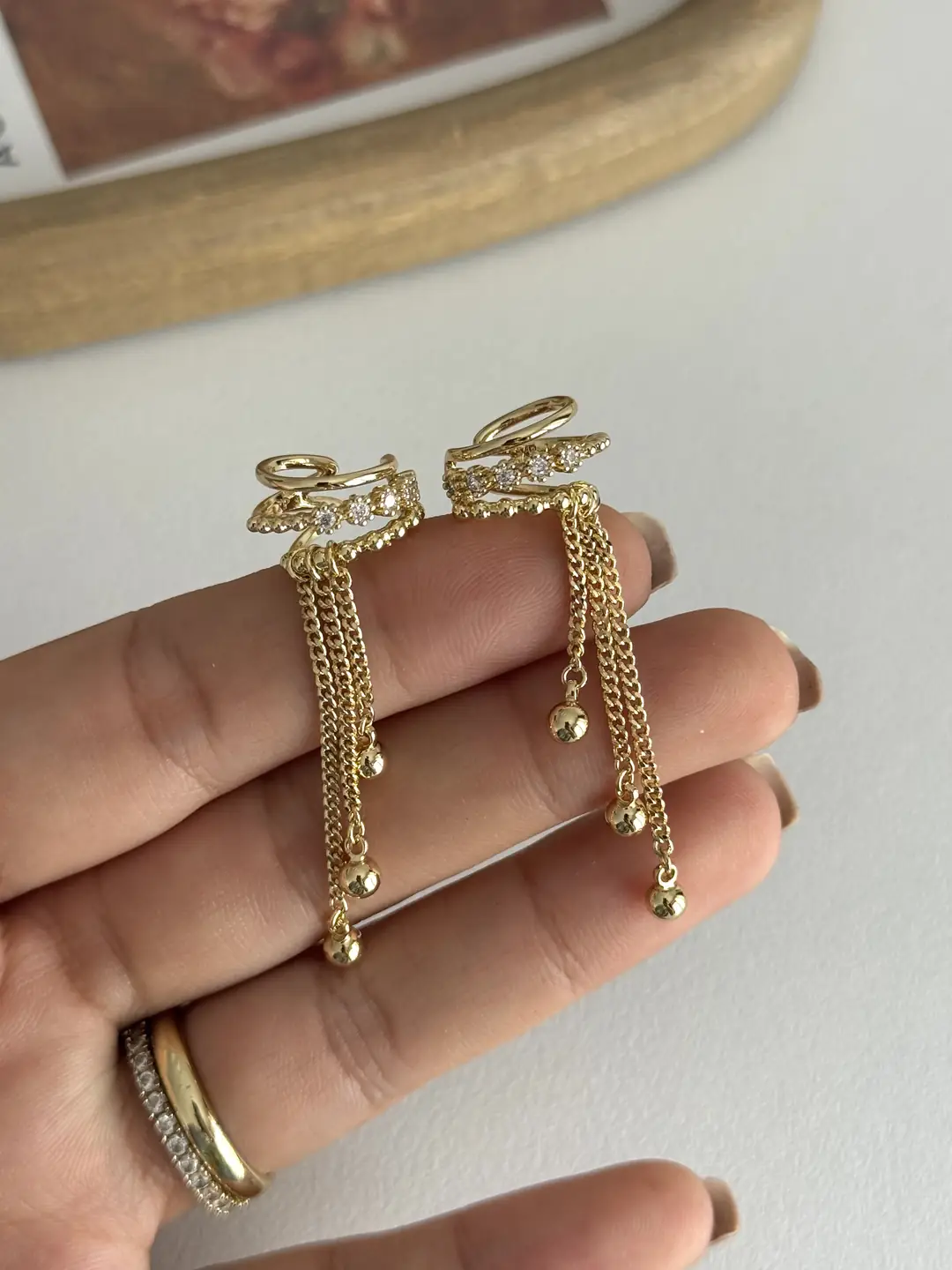 14K Xuping Seri Sıkıştırma Kıkırdak Küpe