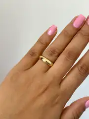 14K Xuping Seri Kenarları Bombeli Yüzük 0.4 Mm 2